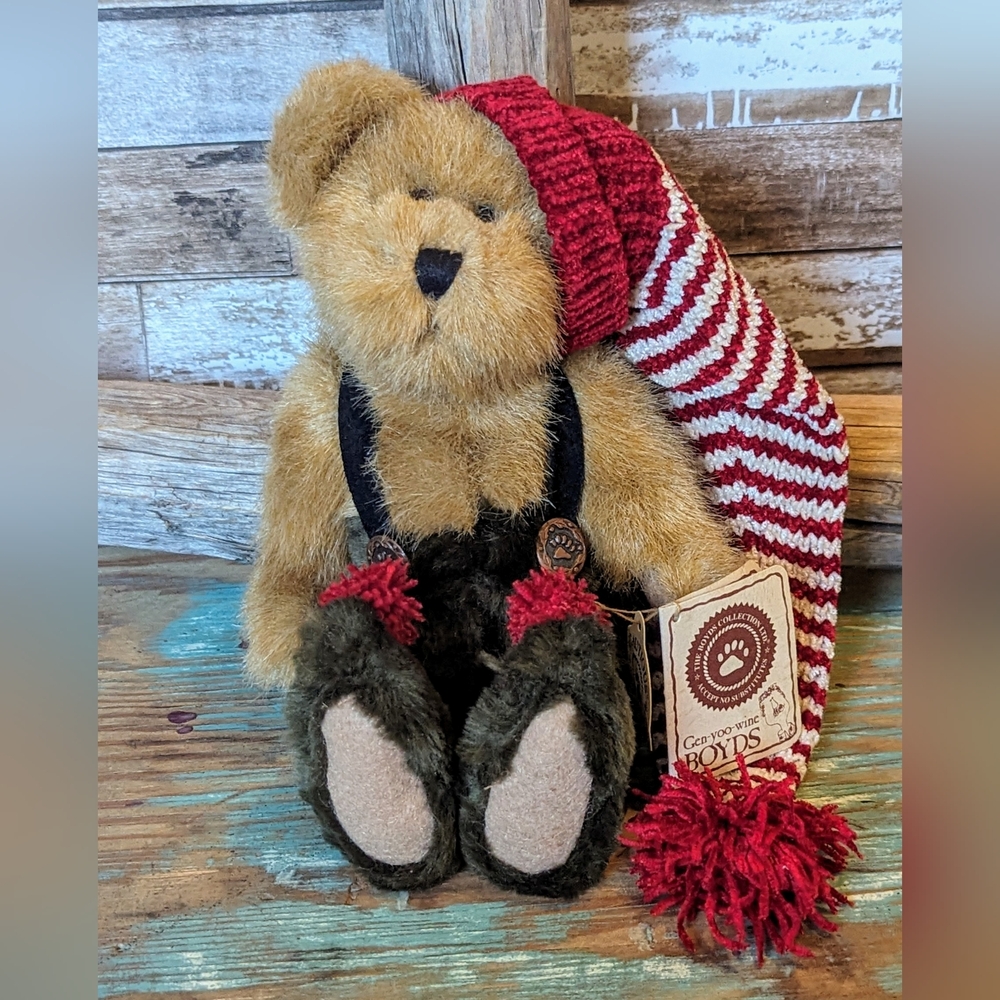 Boyds Bears Ernie Elfbeary #918358 TJ's Best Dressed Plush Teddy Bear